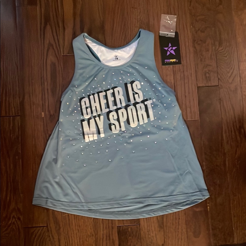 Rebel Athletic Blue Racerback Cheer Tank